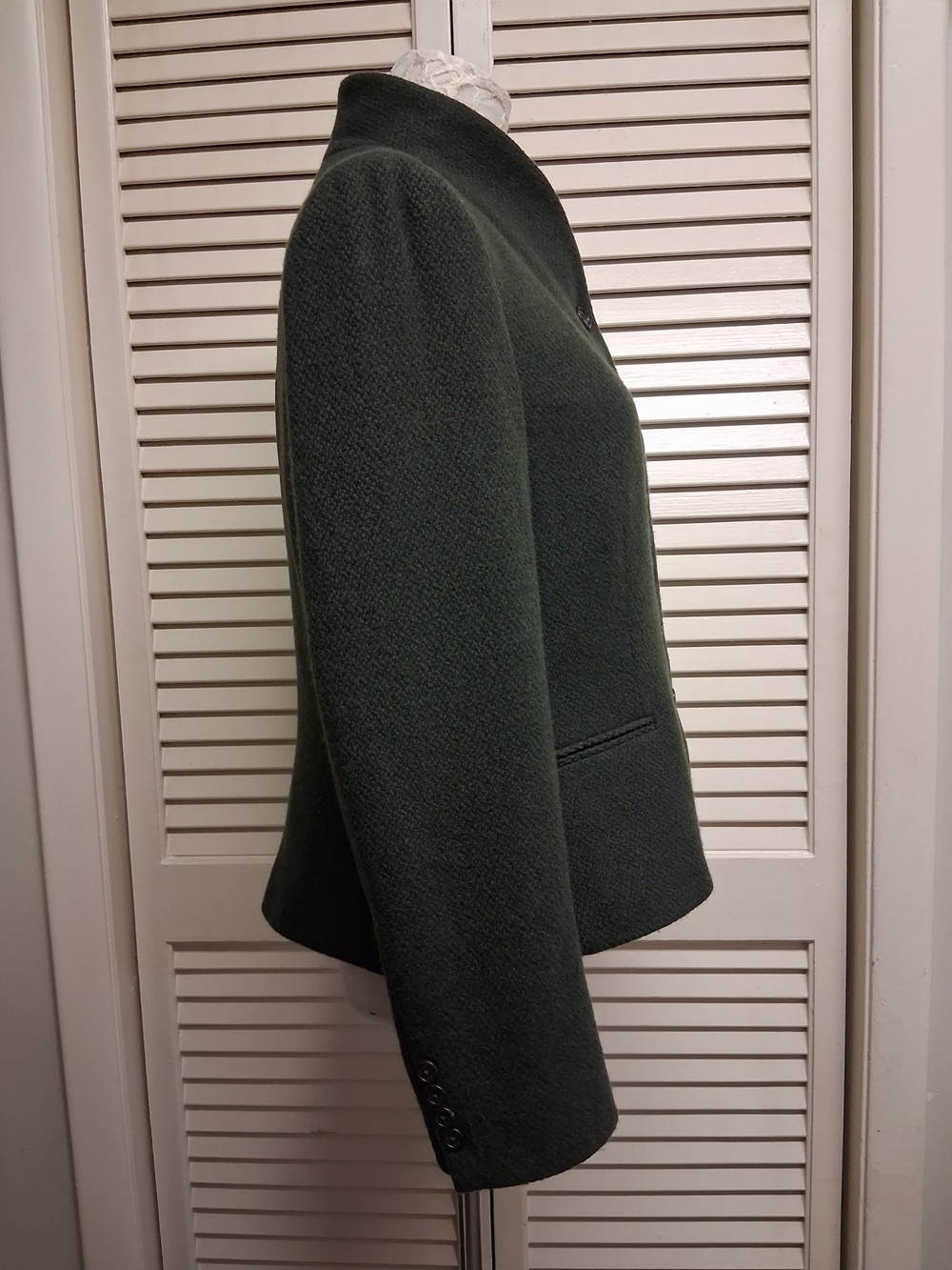 Vintage Ralph Lauren Lauren Dark Forest Green Textured Jacket - Picture 4 of 16